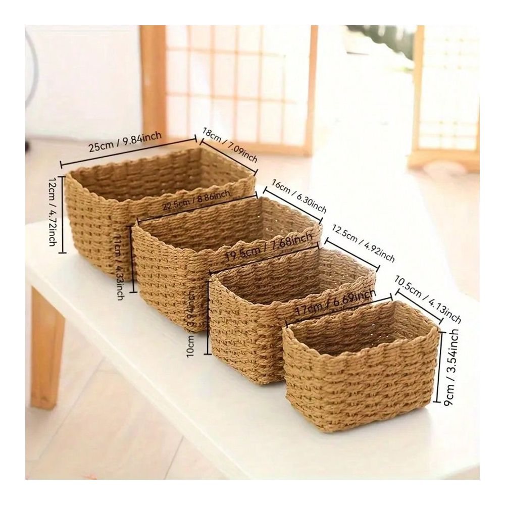 Набор из 4 плетеных корзин для – обзор и цена Woven Basket Set