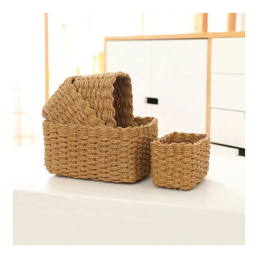 Набор из 4 плетеных корзин для – обзор и цена Woven Basket Set