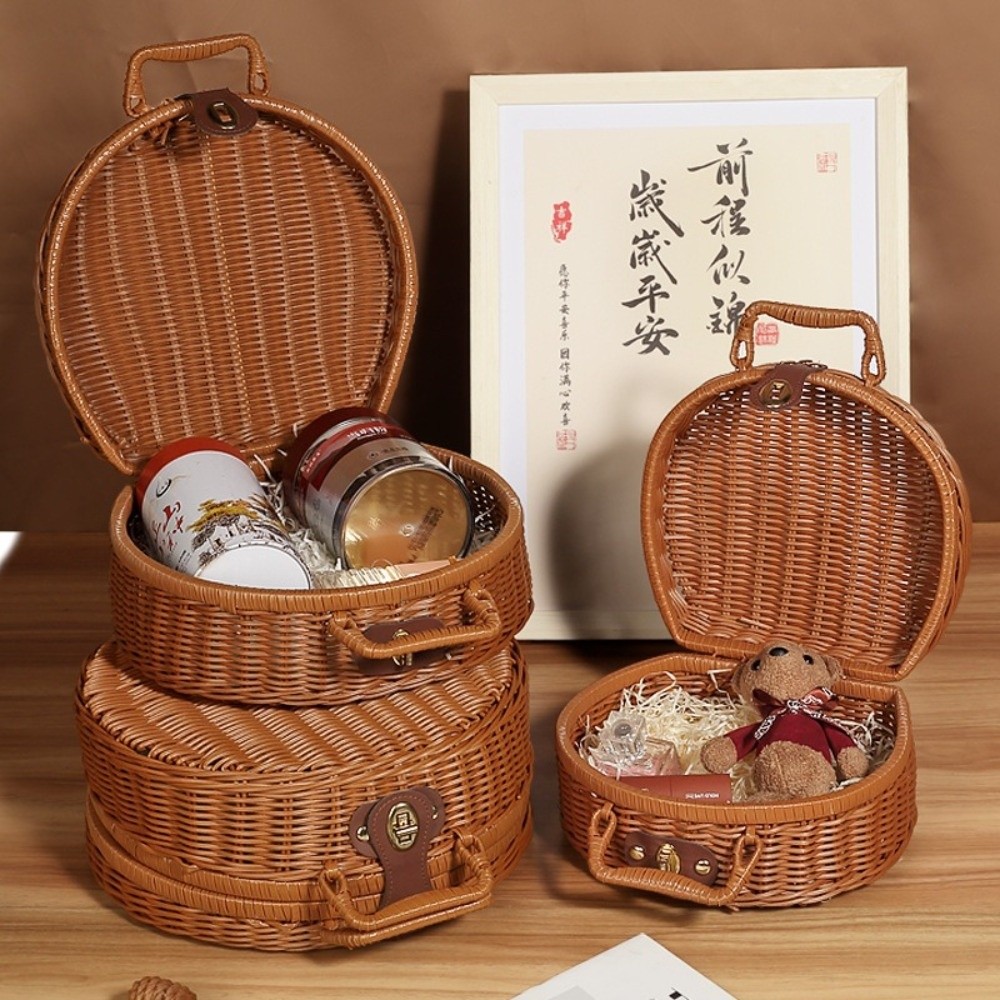 Креативная круглая плетеная ко – обзор и цена Woven Basket Set