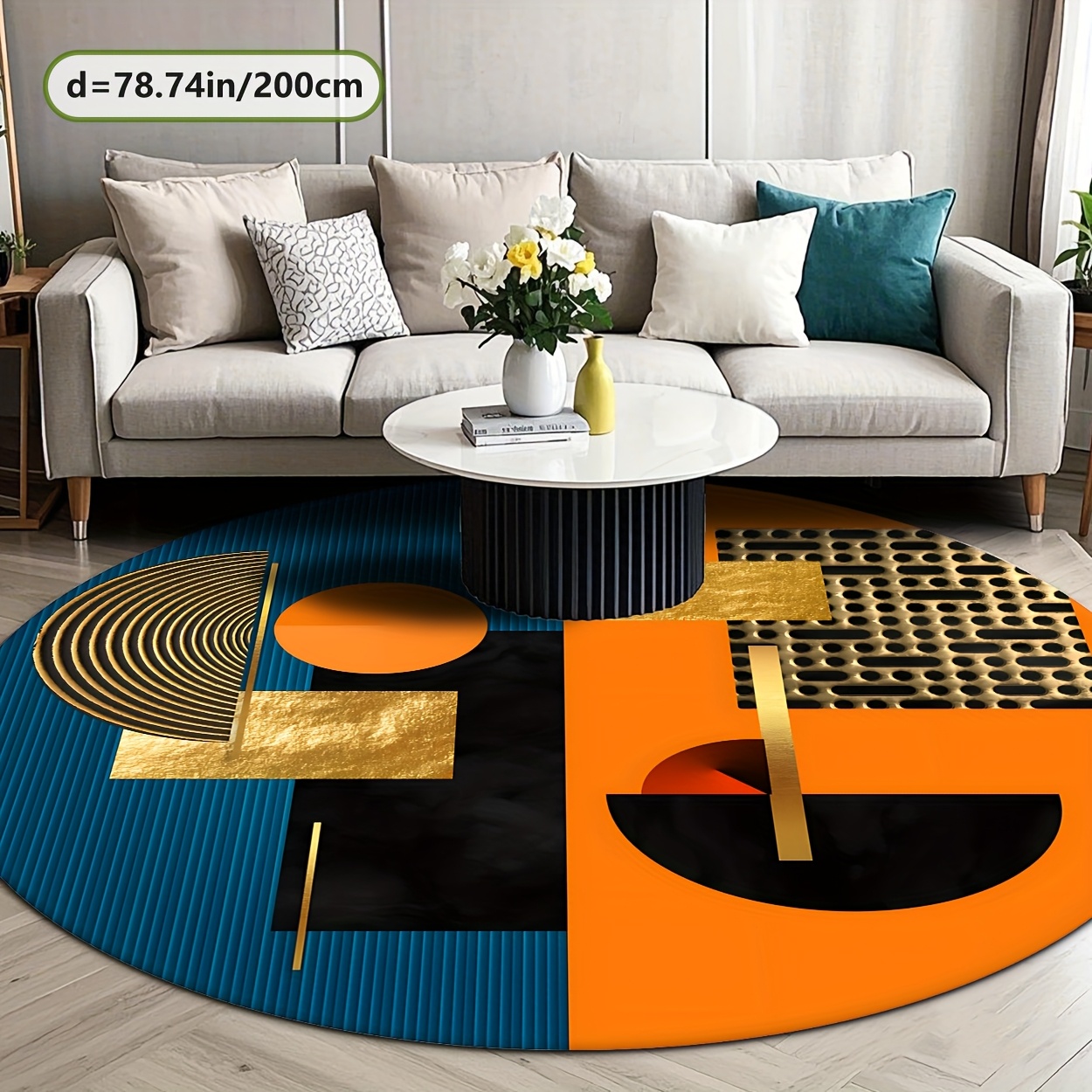 Оранжево-синий золотой абстрак – обзор и цена Interior Design Gold