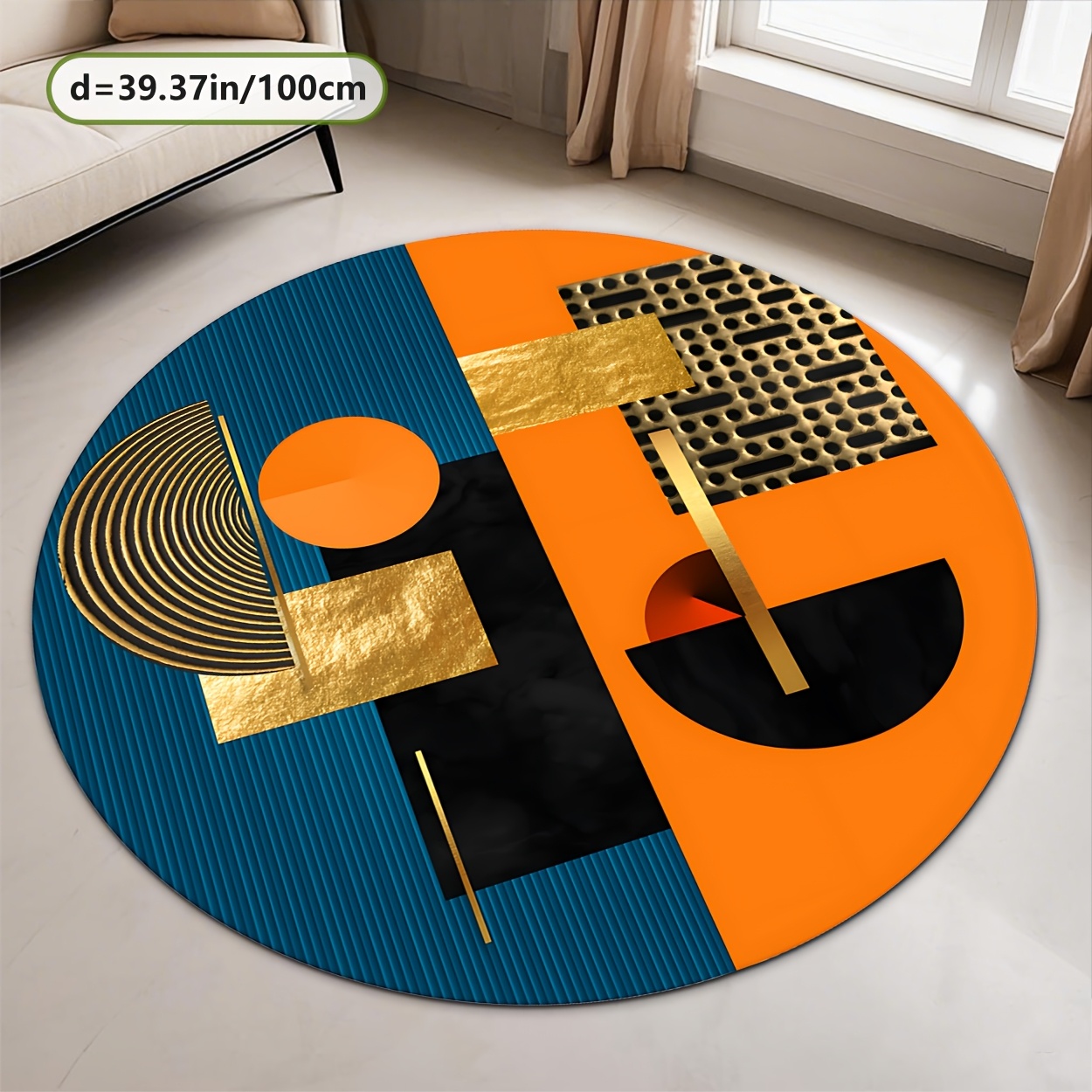 Оранжево-синий золотой абстрак – обзор и цена Interior Design Gold